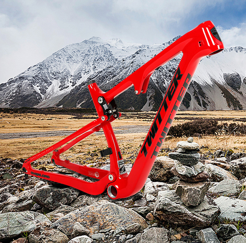 Mountain Biking Uk - Carbon Bicycle Soft Tail Frame,Full Suspension