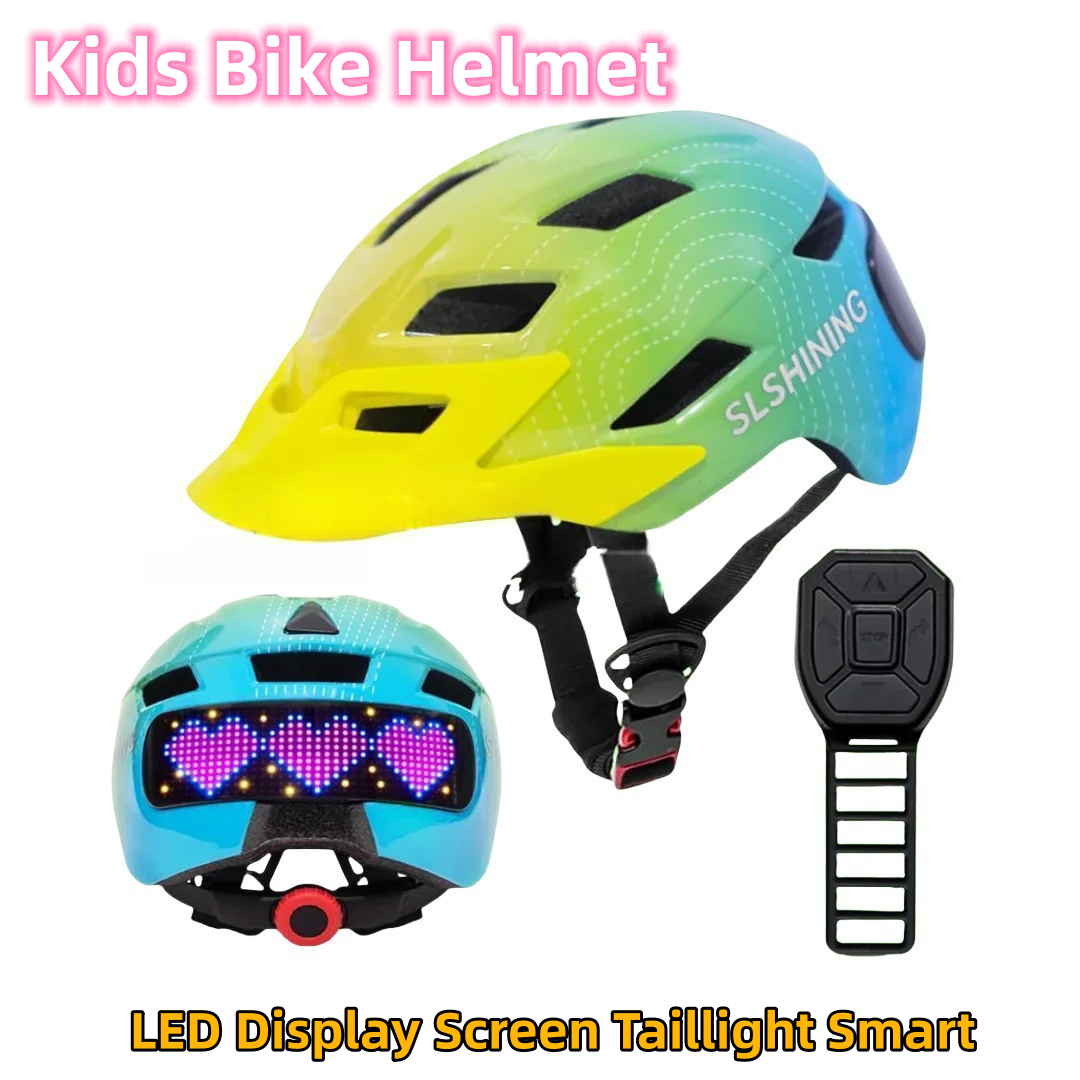 Mountain Biking App - New children's bicycle helmet with LED