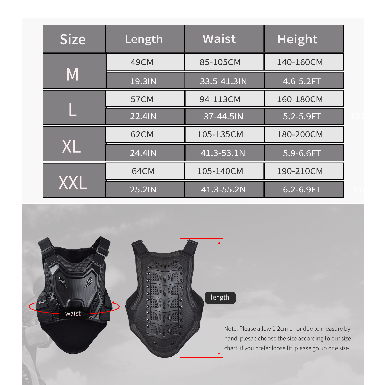 Motorcycle Armor Vest Dirt Bik - Mountain Biking Chest Protector review and price