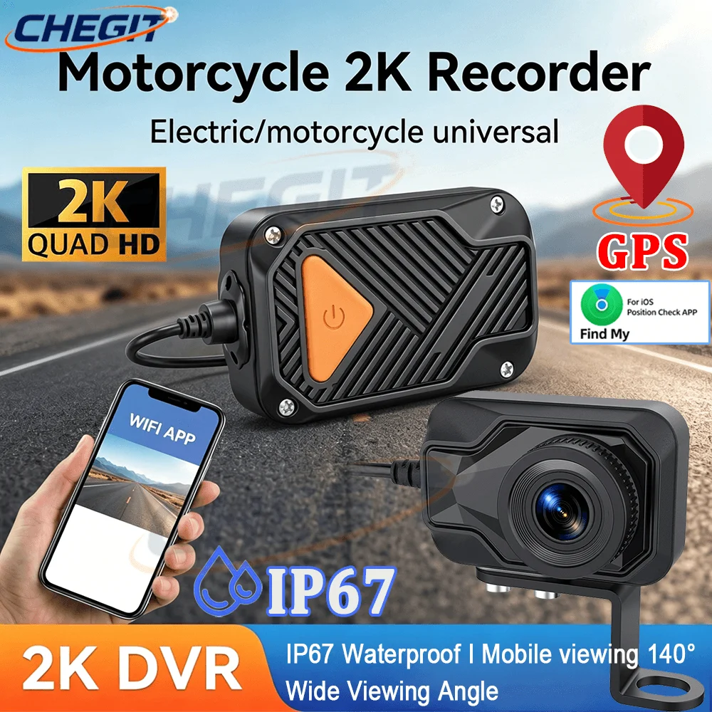 Motorcycle DVR 2K HD WiFi & AP - Mountain Biking App review and price