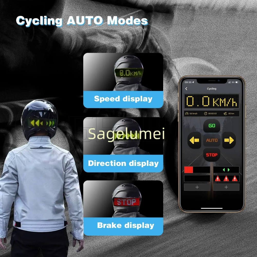 LED screen display for helmets - Mountain Biking App review and price